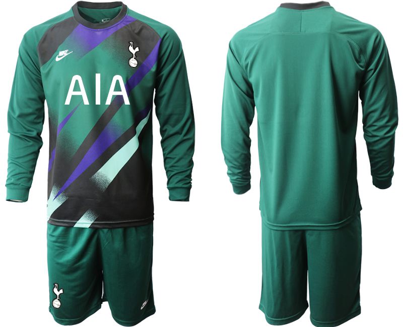 Men 2019-2020 club Tottenham Hotspur Dark green long sleeve goalkeeper Soccer Jerseys